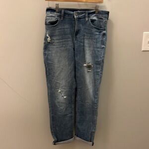 Studio Blue Straight Leg Jeans Distressed Size 28